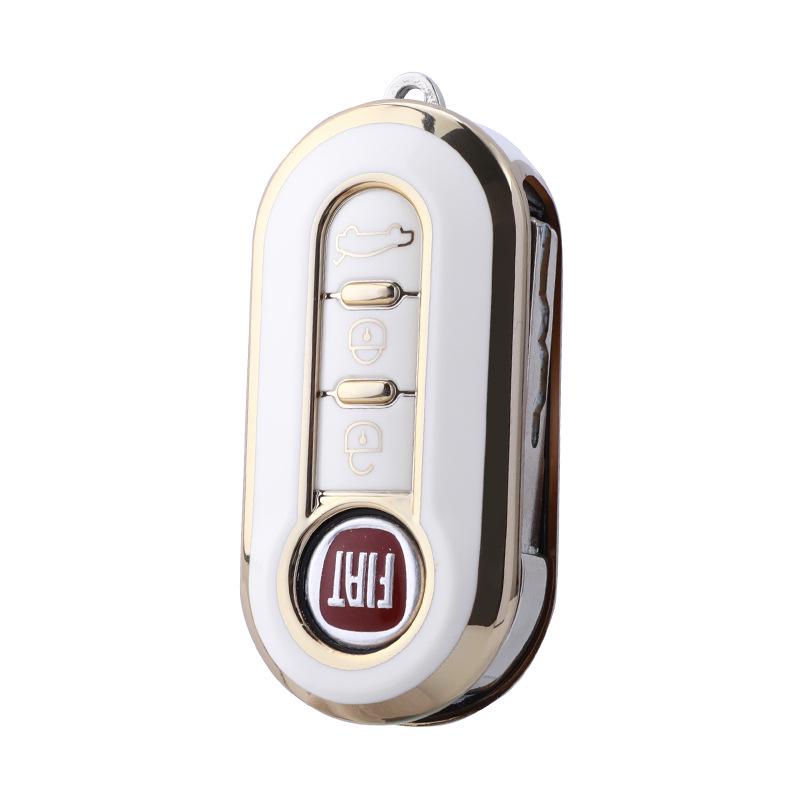 High-End Key Case for Fiat 500, Viaggio, Bravo, Iveco Eurocargo - Personalized Protective Shell with Buckle