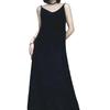 Original Black White Chiba Pleated Suspender Fashion Slimming Dress Women's Casual All-Match Loose Drooping Dress