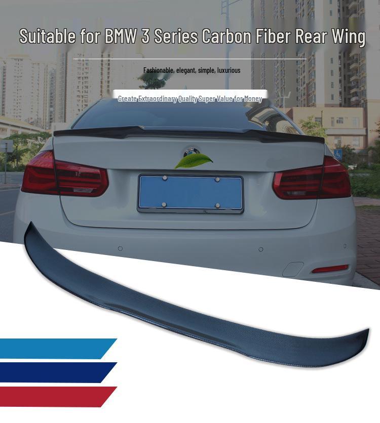 BMW 3 Series F30/F35 Real Carbon Fiber PSM Style Rear Spoiler