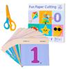 Handmade Paper Cut Set Kids Craft Toys DIY Colorful Paper Cutting Folding Toys for Early Art Development Fine Motor Skills