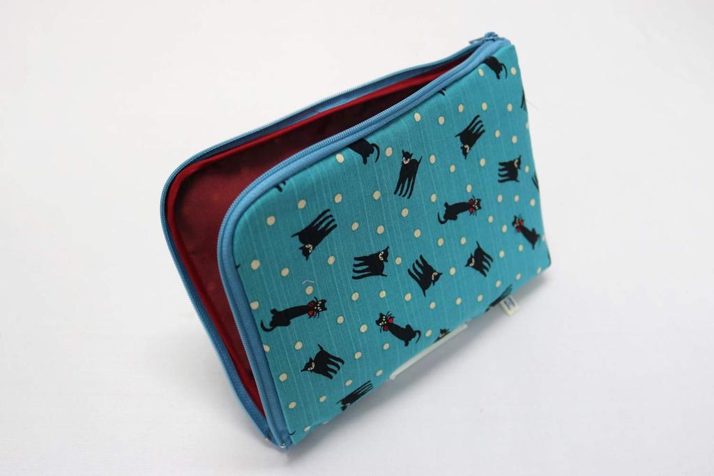 Kyosuke Yumeji Goshuincho Pouch Black Cat L-shaped