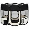 VidaXL Parc Pliable pour Chien avec Sac de Transport Noir 90x90x58 cm Enclos 171005
