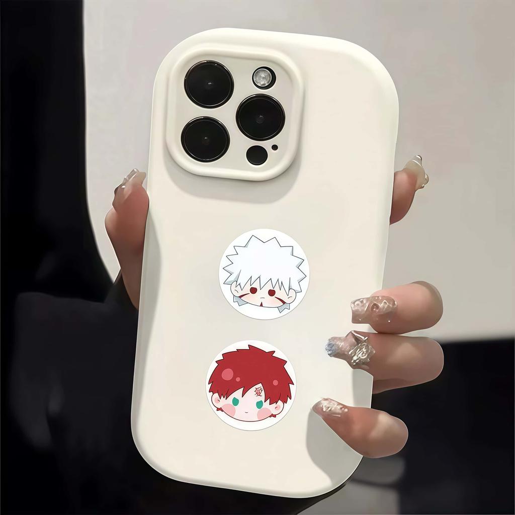 500Pcs Naruto Chibi Character Sticker Roll, Round Cute Anime Headshot Seal Decals for DIY, Laptop & Gift Decor