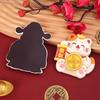New Year Refrigerator Magnetic Sticker Rotatable Cartoon 3D God of Wealth Refrigerator Magnets Festive Lucky Cat Decoration