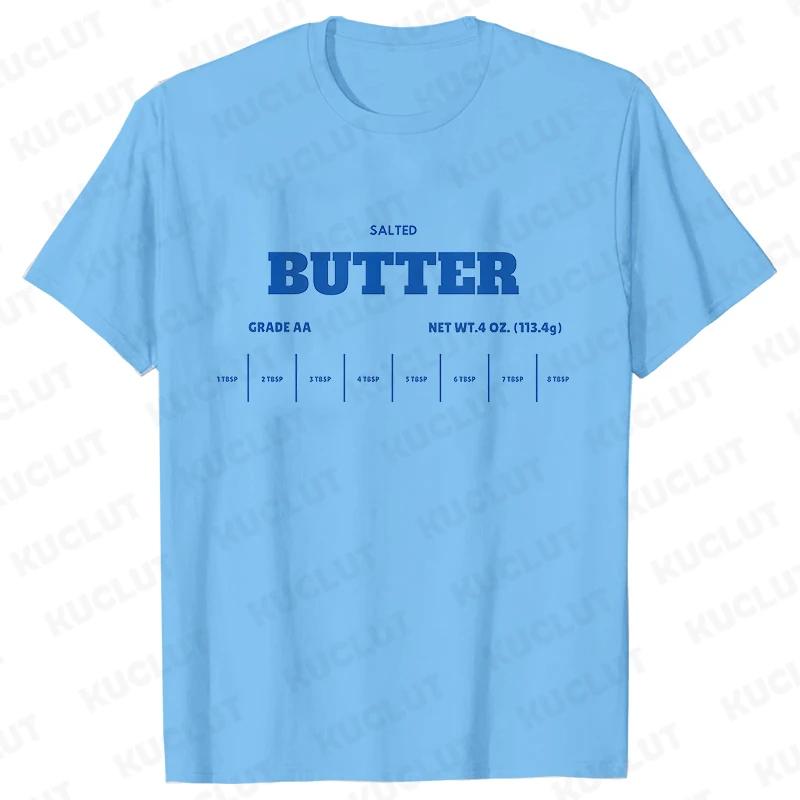 Cotton Tee Salted Butter Print Women Tshirt Short Sleeve O Neck Women Tshirt Butter Lover Ladies Tee Shirt Tops Clothes Camisetas Mujer