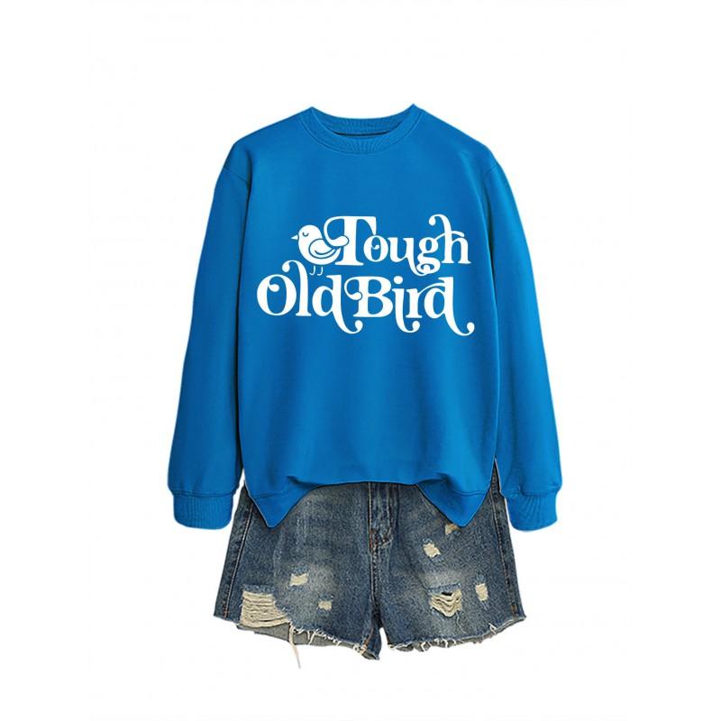 Womens Oversized Cotton Hoodie Sweatshirt With Bold Print - Casual Winter Top Daily Wear