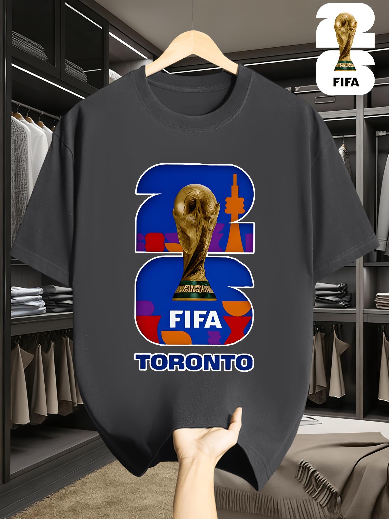 

2026 Usa-Canadian Cup, FIFA Football Print Men S Short Sleeve T-Shirt, Fashionable And Trendy Summer Top S