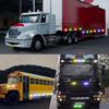 Biqing 4pcs Side Marker Lamp Blue 24v,Truck Marker Lamp LED,Suitable for Truck/Pickup/Caravan/RV/Bus/Boat