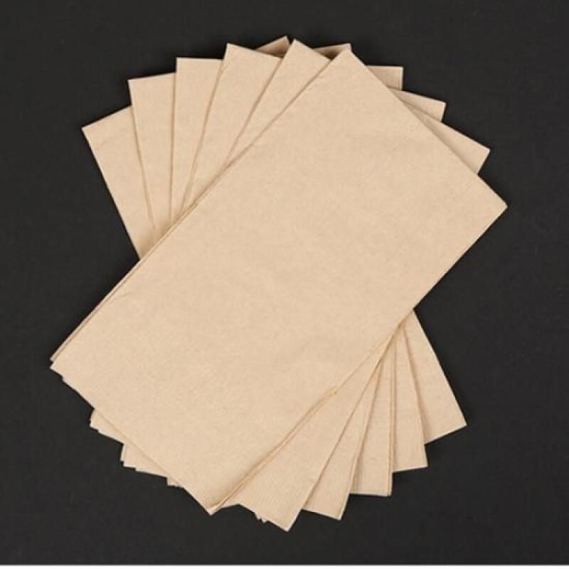100 Rectangular Plain Cocktail Napkins
