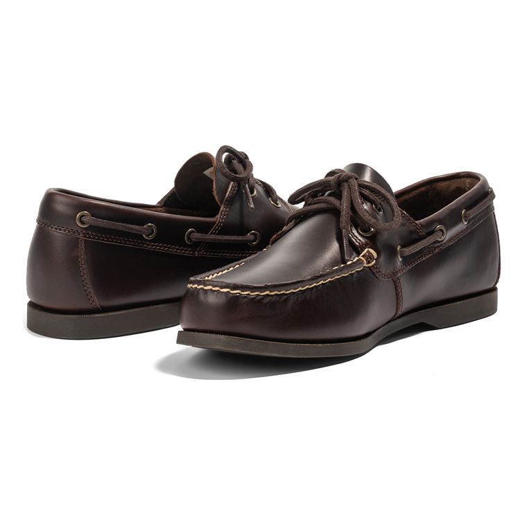 Timberland Cedar Bay Leather Loafers Casual Low-Top Sneakers Men Sneakers Dark-Brown A199I