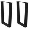 VidaXL V-Shaped Dining Table Legs, 2 Pieces, Black, 70 X (72-73,3) Cm, Steel 4012644