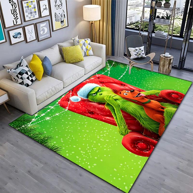 Regalo di Natale Commedia Come il Grinch rubò il Natale tappeto casa soggiorno decorazione tavolo e sedie tappeto antiscivolo porta A11