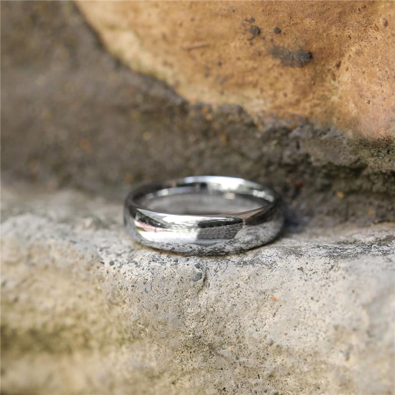Tigrade Classic Jewelry 2/4/6/8mm Cute Men Women Simple Rings Polish Pure Carbide Ring Wedding Band Engagement Ring