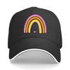Glitter Rainbow Pink Heart Cute Graphic Design Sandwich Baseball Cap Unisex Women Sun Cap Outdoor Workouts Hat