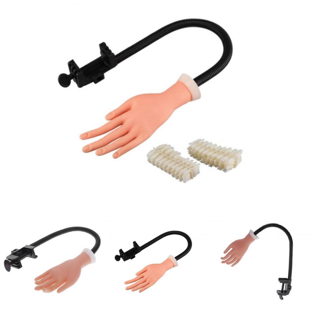 Nail Art Practice Hand With Bending Silicone And Steel Nails For Training And Education
