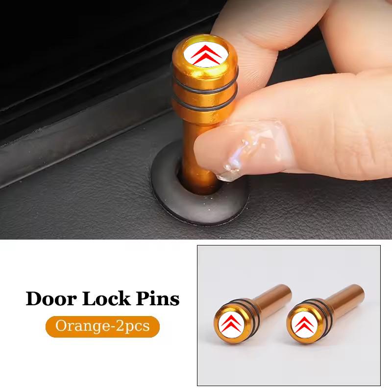 2/4pcs Aluminum Alloy Car Styling Door Security Lock Pins Rods Knobs for Citroen C3 C4 C5 Berlingo Aircross Auto Accessories HT6