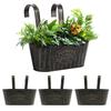 4 Stuks Hangende Planten Potten Metaal IJzer Bloempotten Dekken Balustrades Hek Emmers Buiten Tuin Balkon Decoratie