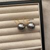 Multi-color highlight pearl stud earrings classic simple commuting light luxury temperament versatile high-end elegant earrings