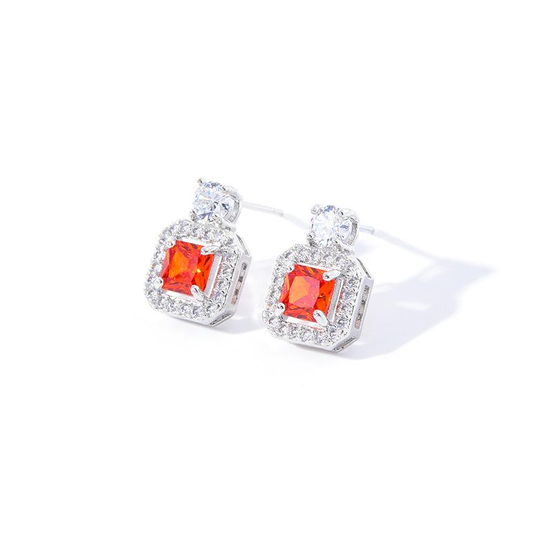 Summer New High Carbon Diamond Earrings with Diamond Encrusted Earrings