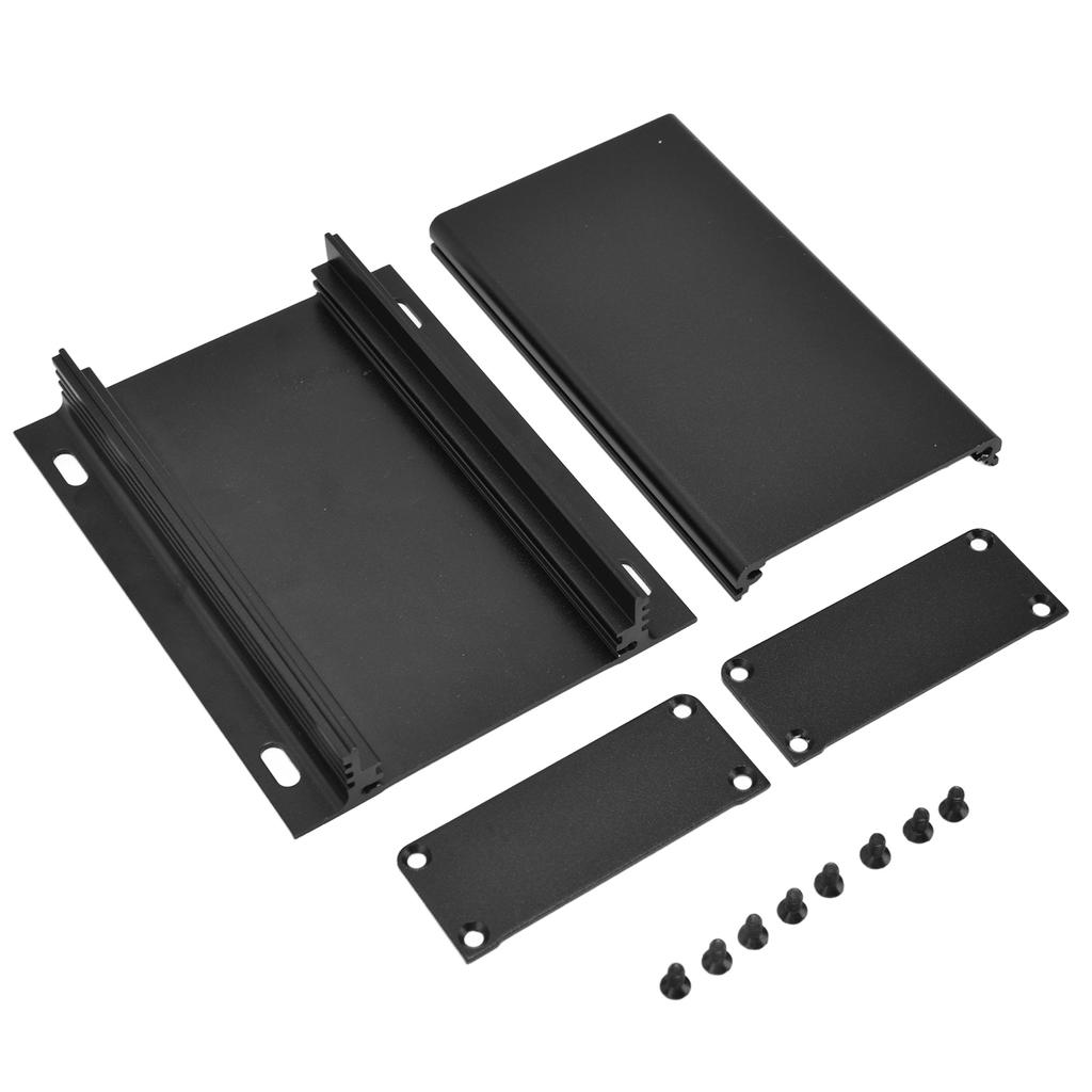 Aluminum Alloy Electric Box Project Case Split Enclosure 25x84x110mm Matte Black Plate