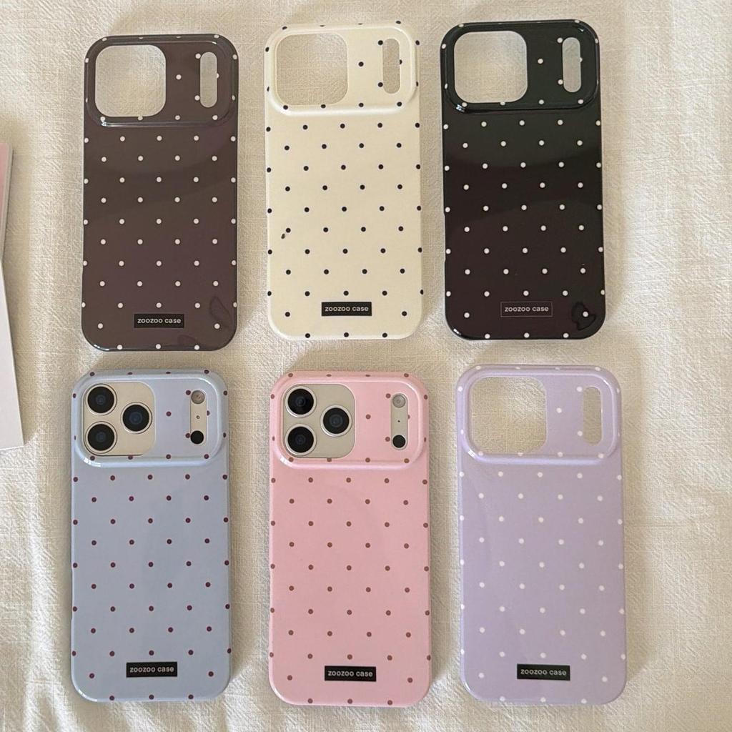 Polka Dot Soft Shell Case for iPhone 16 Pro/17 Pro Max