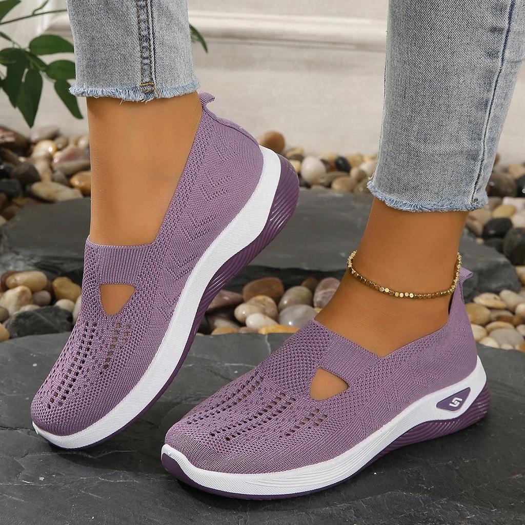 fashion Spring/autumn Women's Flas Slip on Light Causal Loafers for Women Outdoor Round Toe Flat Shoes Shallow Anti-slip Platform Shoes