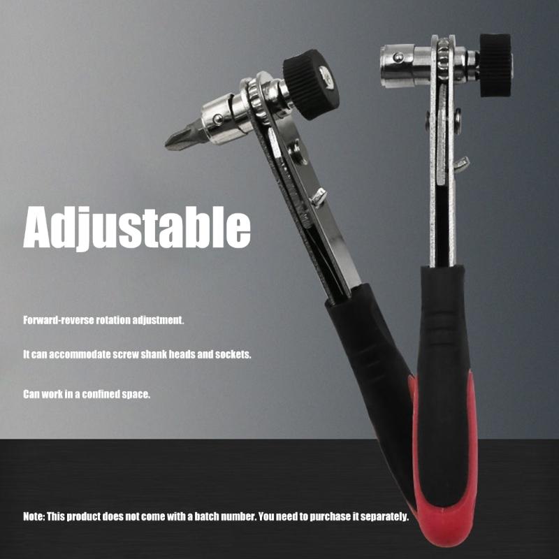 Ergonomic Soft Handle Ratchet Wrench with Double Head Designs 1/4Inch Socket Screwdriver for Precise Fastening Tasks
