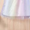 Girls' Princess Dress Summer Children's Fashion Cartoon Rainbow Puffy Dress