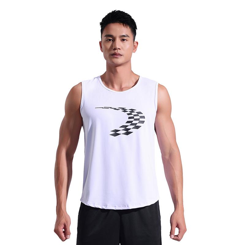 Summer Men's Gym Tank Top Fitness Training Clothing Quick-drying Loose Bodybuilding Sleeveless Shirt Men Fashion Basketball Running Vest