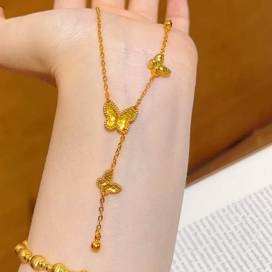 Tassel collarbone chain women's light luxury and high-end jewelry that does not fade for a long time
