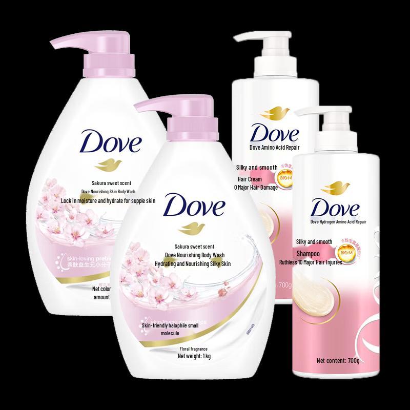 

Dove Sakura Sweet Scent Body Wash & Silky Smooth Shampoo Set