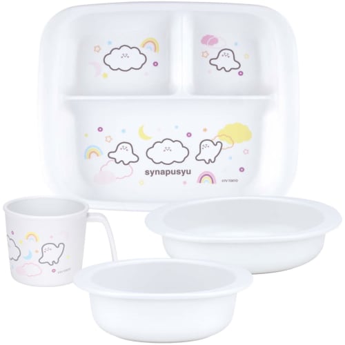 Skater XP7AG-A Baby Lunch Plate, Antibacterial Plastic, 470ml, Shinapushu, Kids' Tableware