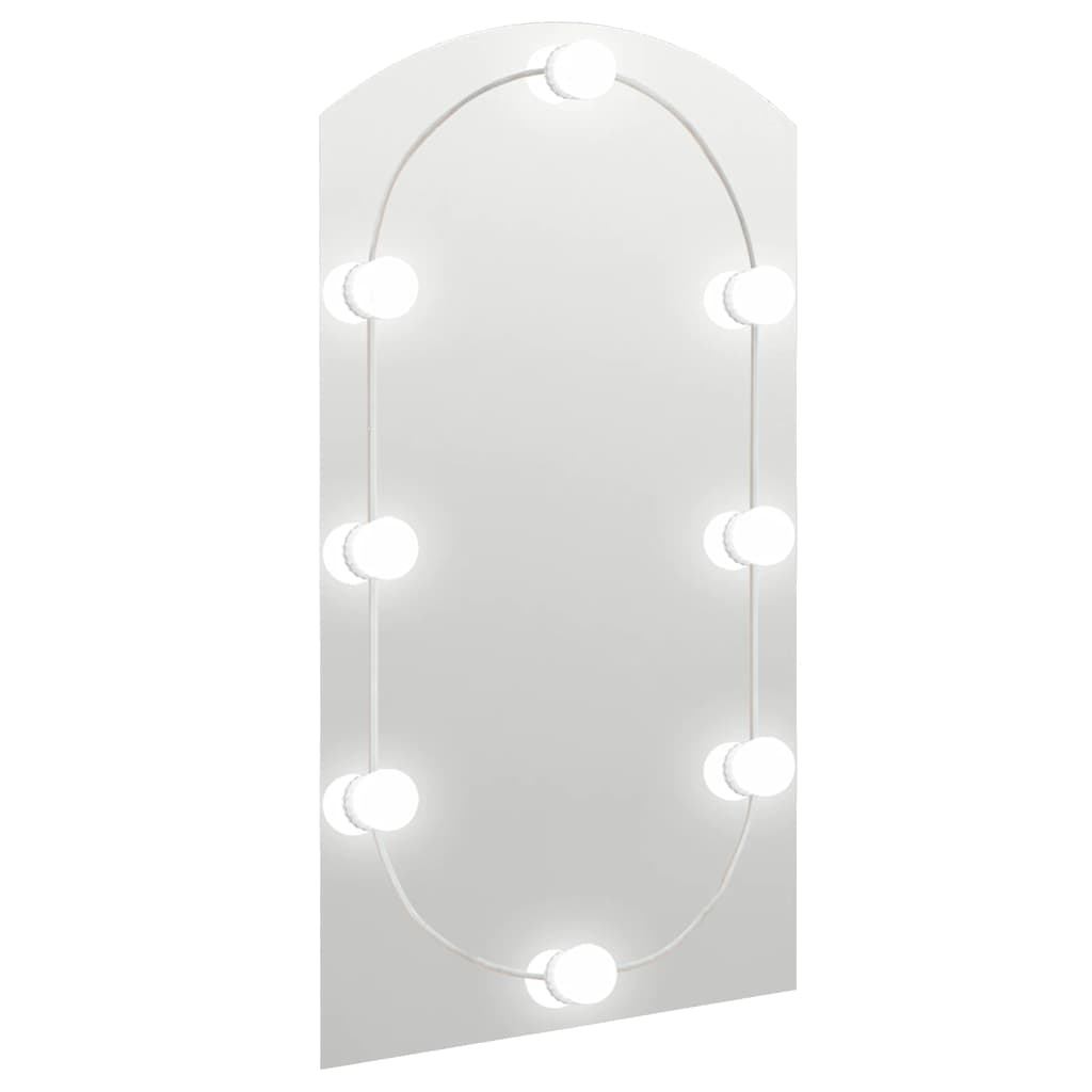 Vidaxl Lustro Z Lampami Led, 90X45 Cm, Szklane, Z Łukiem