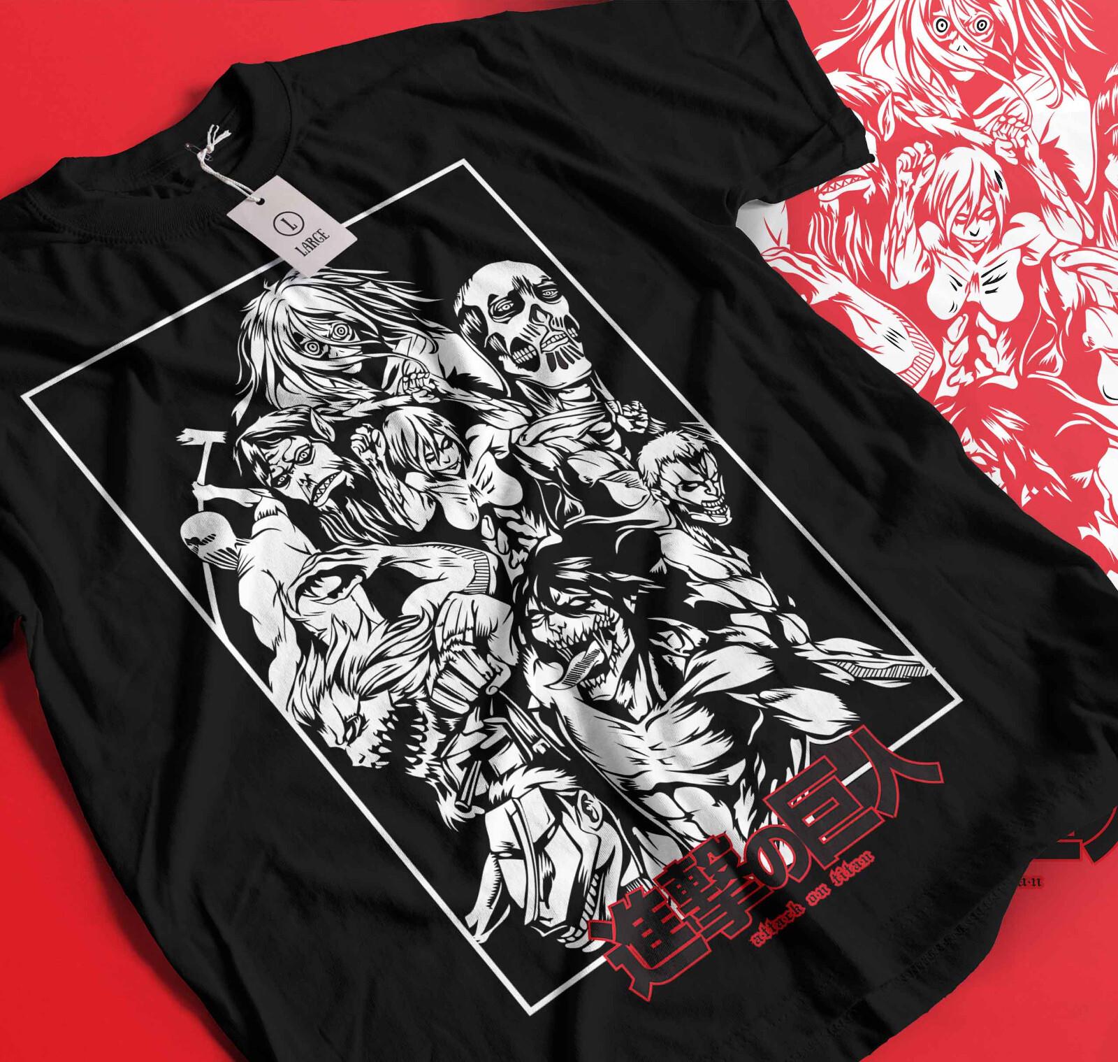 

Shingeki No Kyojin T-Shirt Mens Womens Tees Top Attack on Titan Levi Shirt Anime Aot Manga Gift 228 2XL