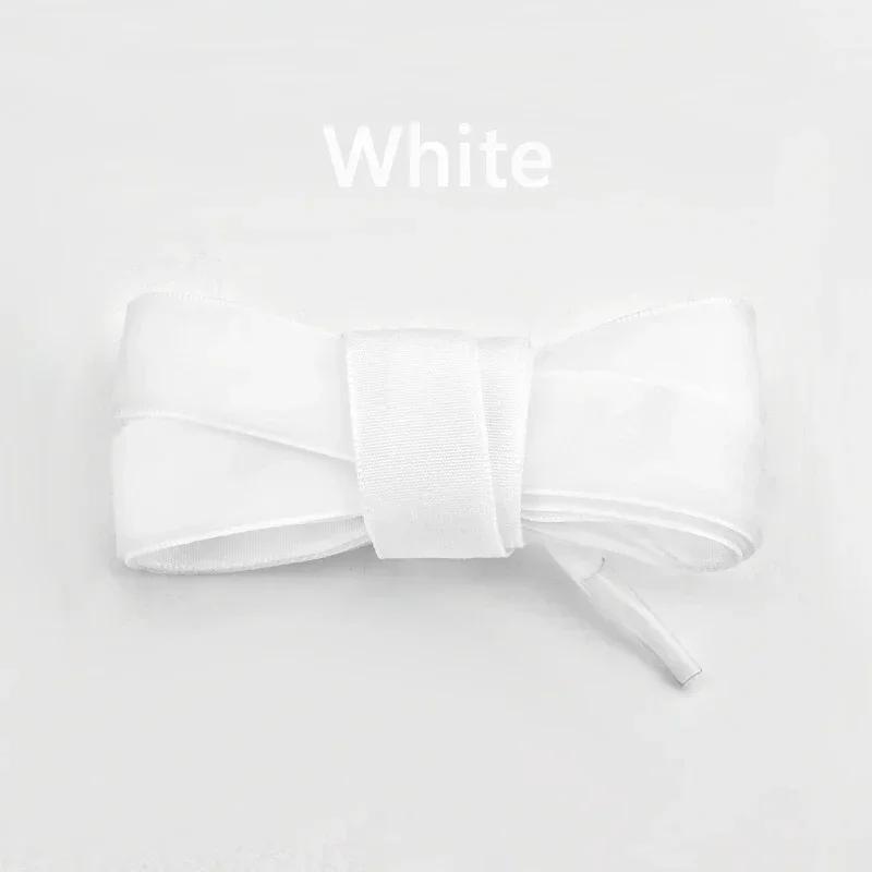 Velvet Flat Shoelaces Snow Yarn Satin Silk Ribbon Shoelace Fashion Sneakers Shoe Laces for Woman 1.5CM Width 100/120/140/160cm