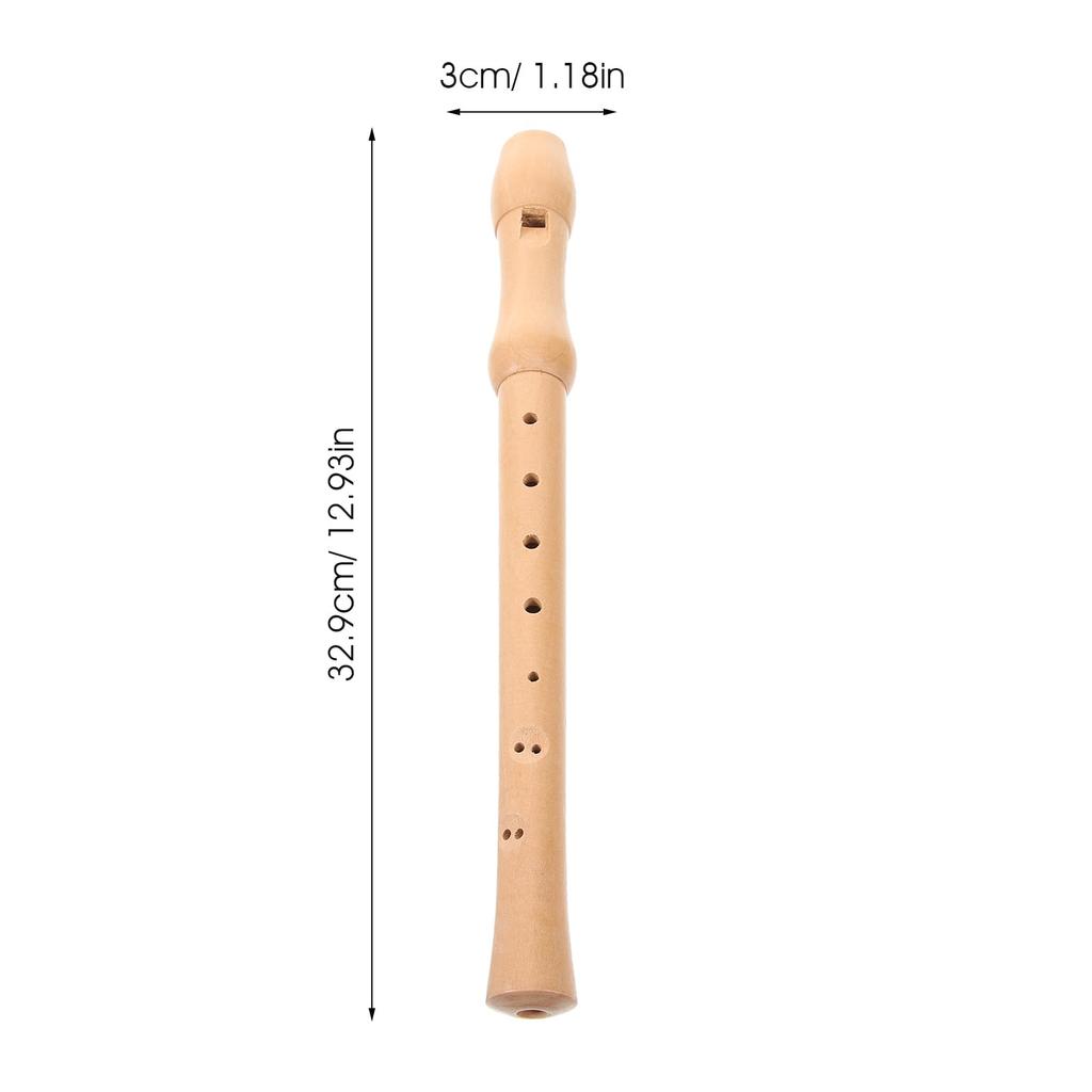 Ibasenice Wooden Soprano Vertical Musical Instrument for Exquisite Perfect for Practice 8-Hole Recorder, Flute, Beginners, Craftsmanship, Portable,