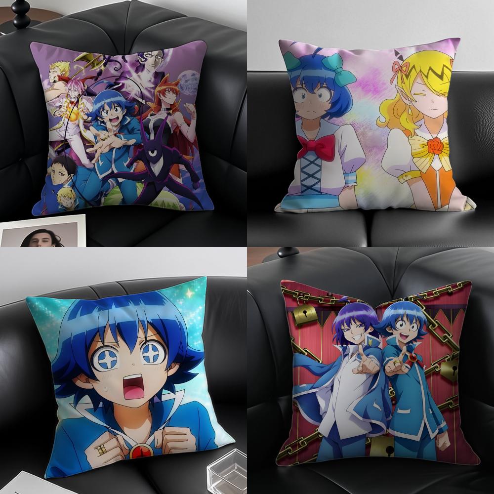 Anime Willkommen in der Dämonenschule Irumakun Kissenbezug Kissenhülle Milbenschutz Unsichtbarer Reißverschluss seidiger Plüschkissen