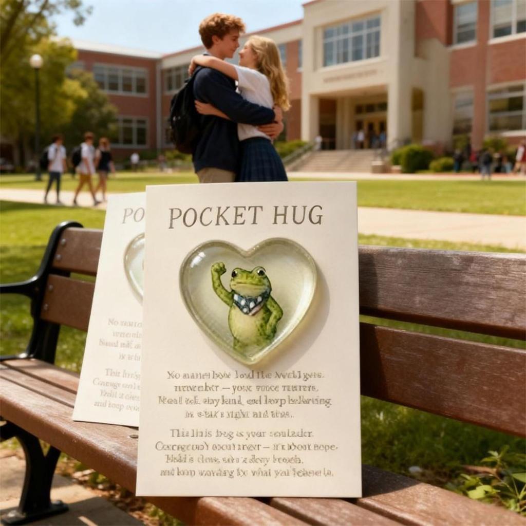 Portland Frogs Pocket Hug With Gift Card Crafted By Hand