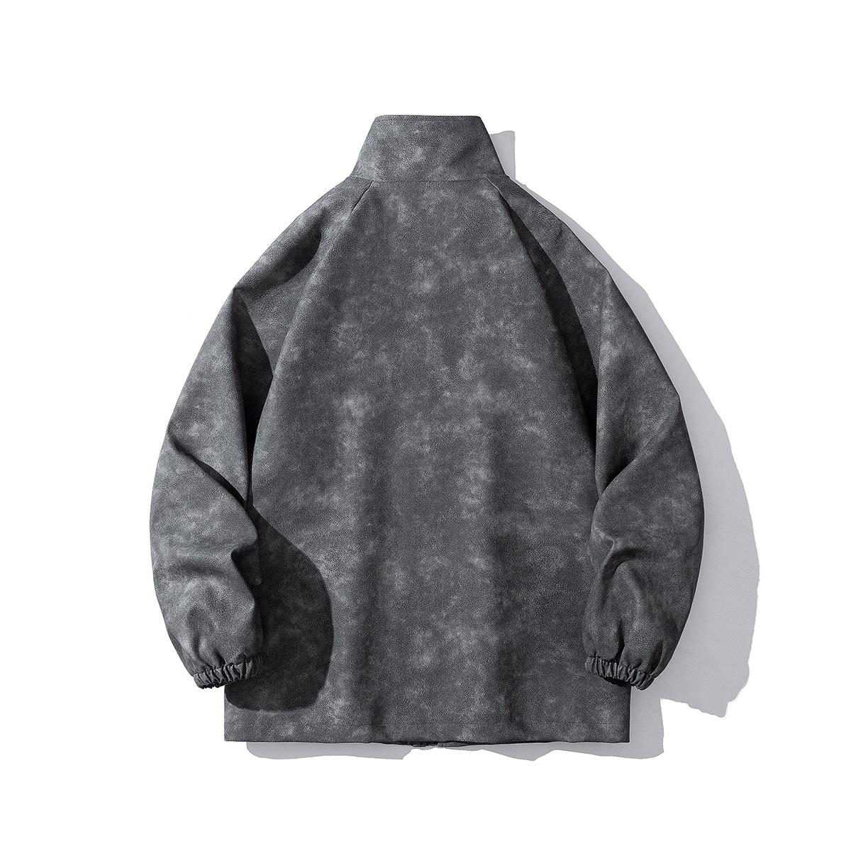 Мужская кожаная куртка розового цвета с металлической пряжкой — фото 4