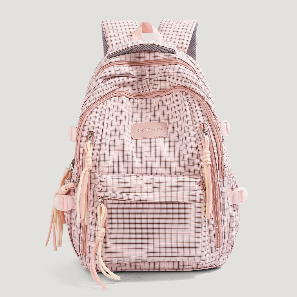 Zaino scolastico nuovo zaino scolastico di alto valore zaino a quadri dolce studenti delle scuole medie zaino leggero per viaggi grande capacità zaino da donna