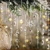 Christmas Transparent Snowflake Crystal Pendants Decorations Xmas Tree Hanging Ornament Christmas Home Decorations New Year Gift