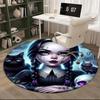 Gothic Fashion And Mystery round carpet Chair cushion Round Entryway Rug, Soft Round Rugs for Living Room, Bedroom, Circle Carpet decor gifts