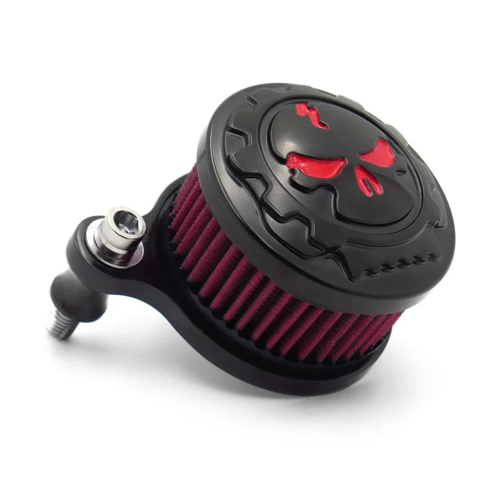 Skull Air Cleaner Intake Filter Compatible for Harley 1988-2022 SPORTSTERS XL883 XL1200