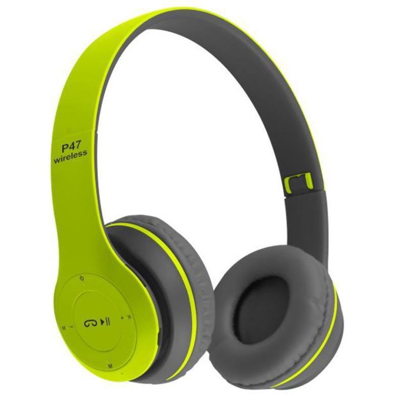 P47 Wireless Bluetooth Headphone with Microphone Foldable Headsets Bass HiFi Sound Music Stereo Earphone for Smartphones TV Game