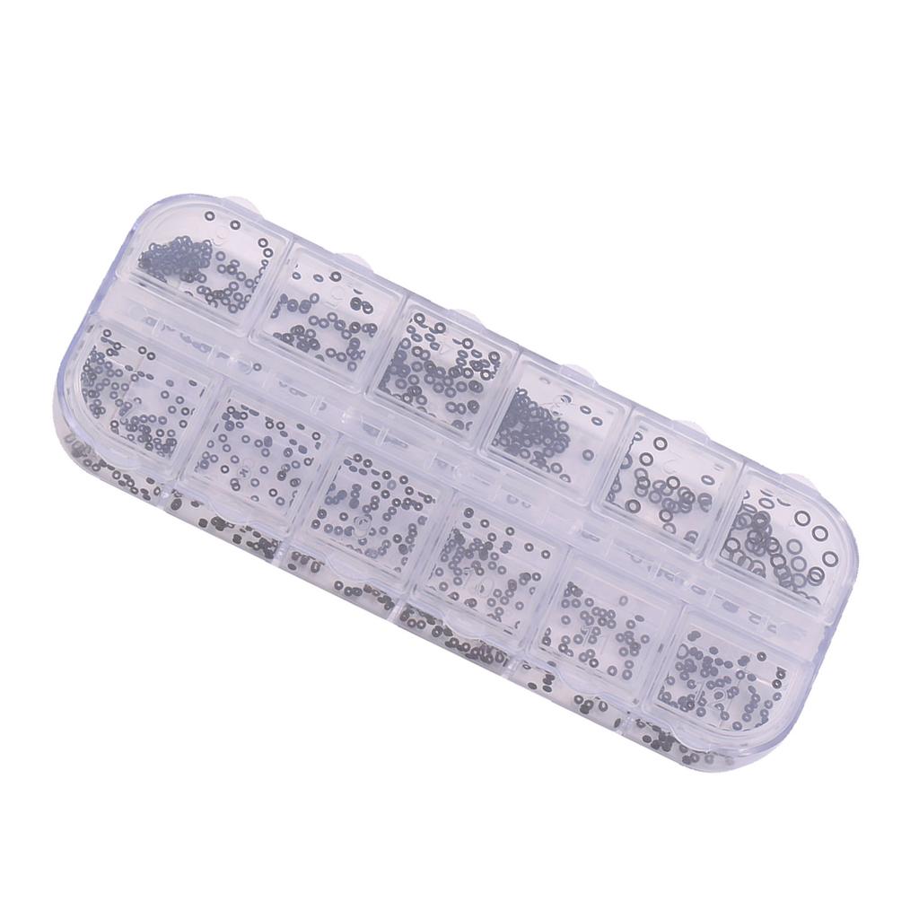 1.4 2.8mm 12 Sizes Rubber Rings Watches Gaskets Tiny Crown O Ring Box Set for Waterproof Seal
