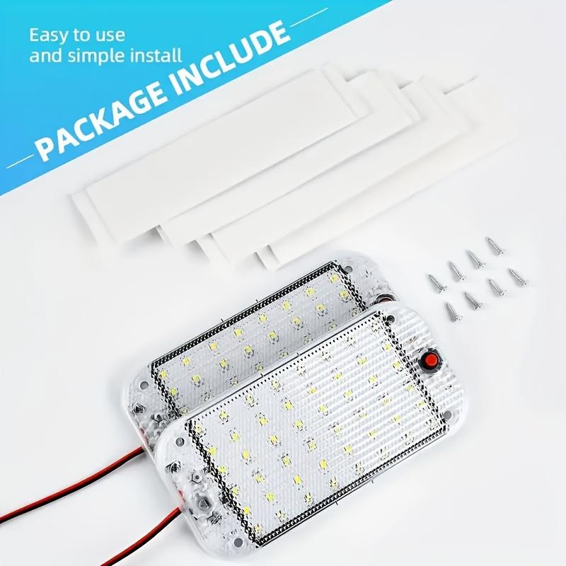 Universal 48LED Interior Light 12-85V Multi-Purpose Ceiling Lamp Kit 2pcs