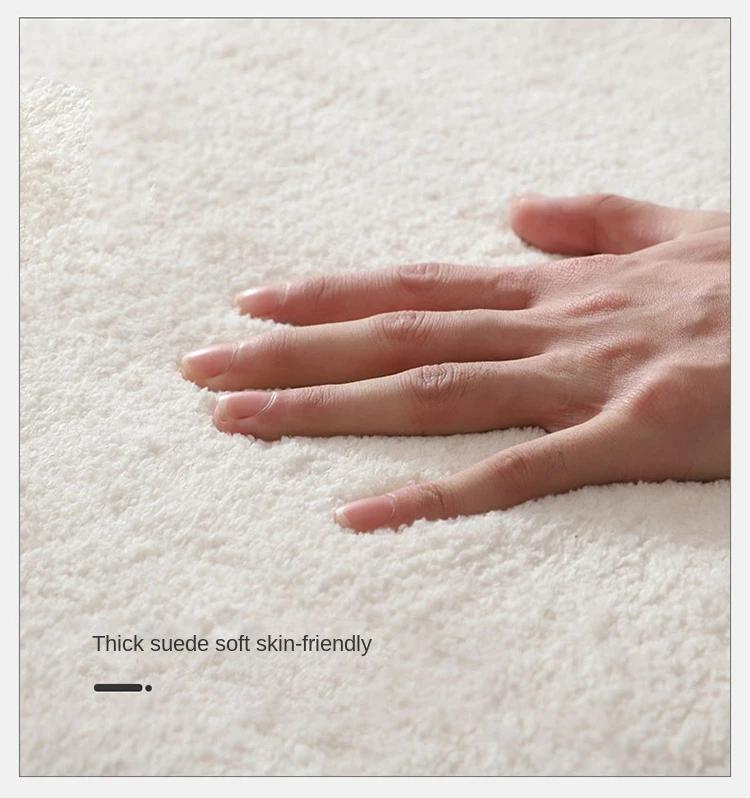 Light Luxury Living Room Decoration Plush Carpet Simplicity Irregular Rugs for Bedroom Oval Lounge Rug Large Area Soft Floor Mat