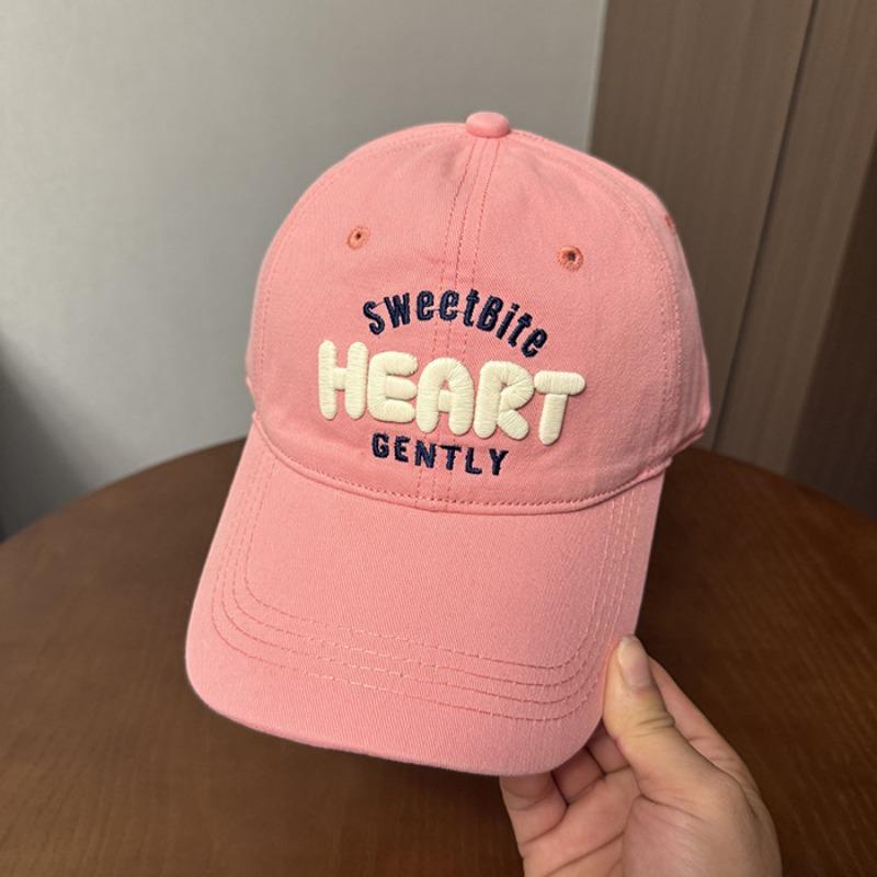 New soft top embroidered baseball cap women's spring summer sunshade sun protection cap men's trendy casual