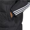 Adidas Originals FW23 Winter Series Long Puffer Jacket With Classic Stripes Men Outerwear Black IU4831