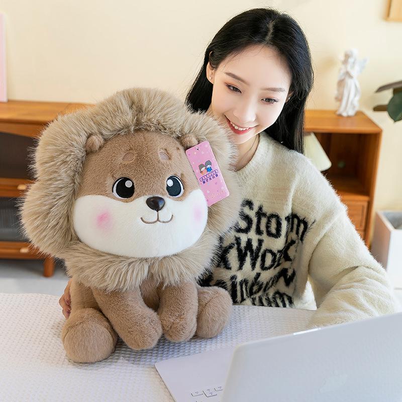 

Adorable Sitting Lion Plush Toy - Perfect Birthday Gift for Boys and Girls 35 cm коричневый/львиный